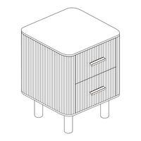 Birlea AXEL 2 DRAWER FLUTED BEDSIDE TABLE Assembly Instructions Manual