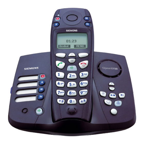 Siemens Gigaset E150 Instructions Manual