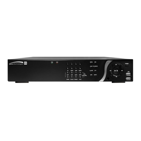 Speco D8HS Quick User Manual
