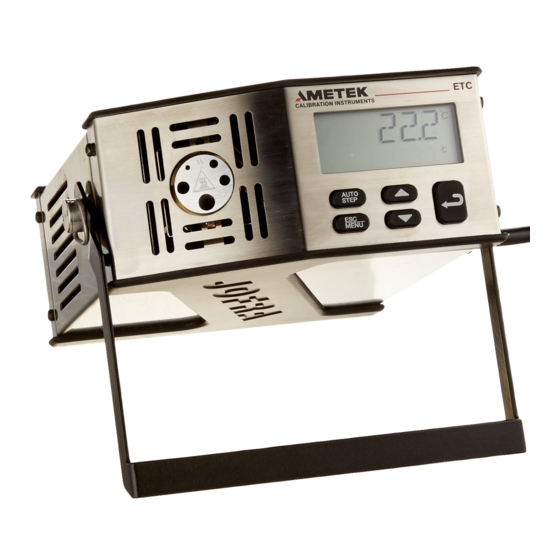 Ametek Jofra ETC-400 A Reference Manual