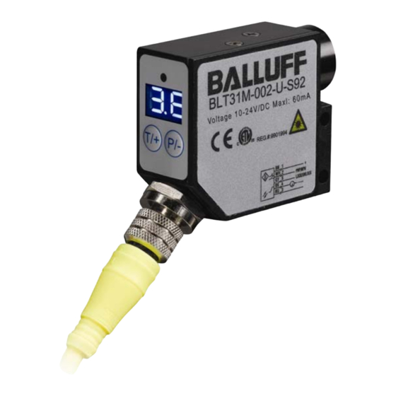 Balluff BLT 31M Operating Instructions Manual