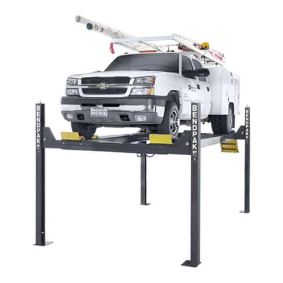 BendPak HD-14SS Installation And Operation Manual
