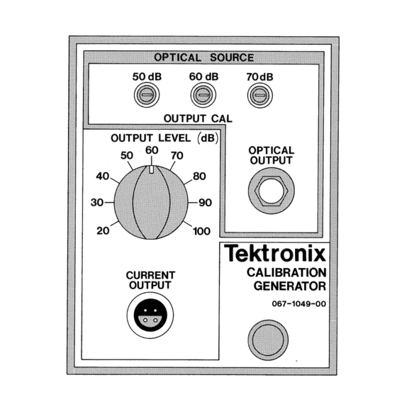 Tektronix 067-1049-00 Instructions Manual