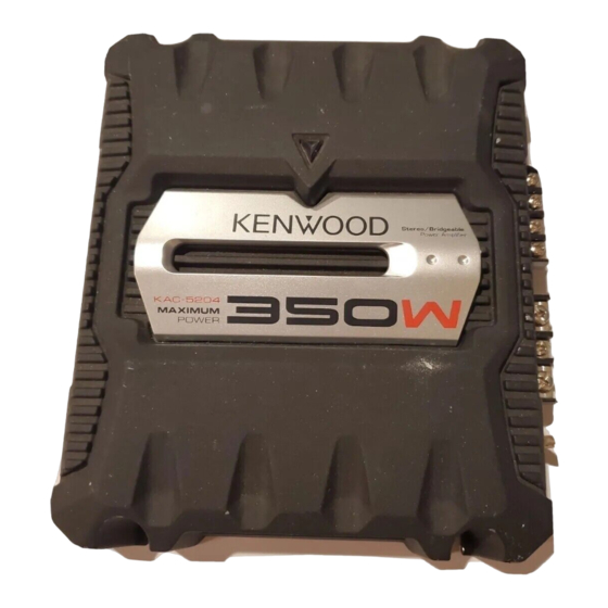 Kenwood KAC-5204 Instruction Manual