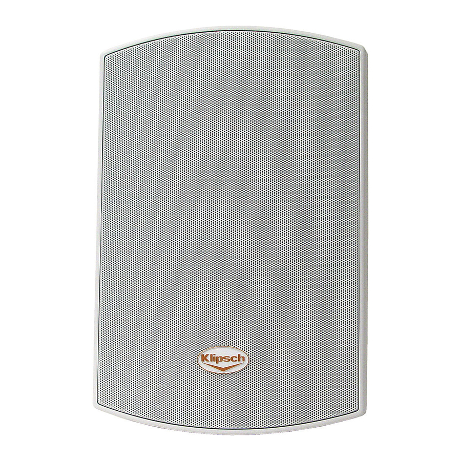 KLIPSCH REFERENCE ALLWEATHER SERIES AW525 SPECIFICATION SHEET Pdf