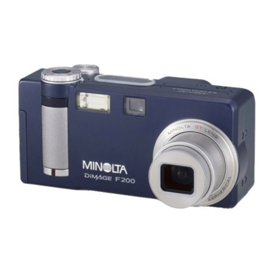 MINOLTA DIMAGE F200 INSTRUCTION MANUAL Pdf Download | ManualsLib