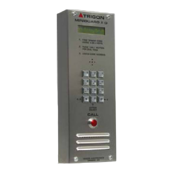 TRIGON ELECTRONICS MINIGUARD IID INSTALLATION AND PROGRAMMING