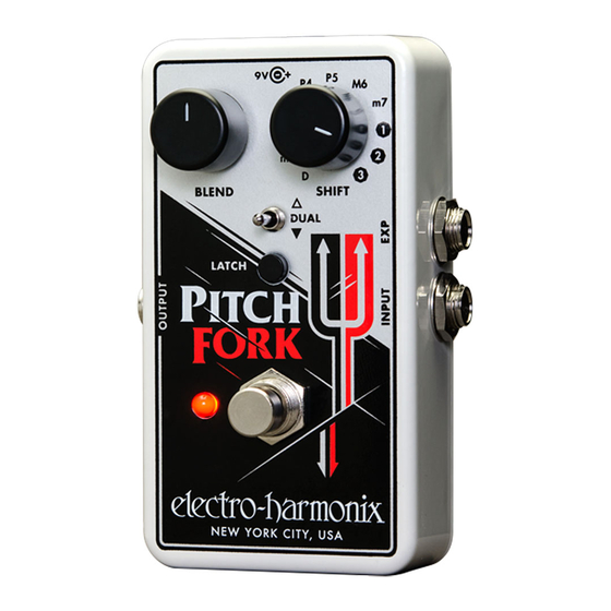 ELECTROHARMONIX PITCH FORK USER MANUAL Pdf Download ManualsLib