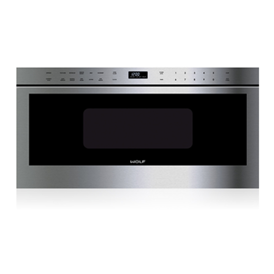 WOLF 24" DRAWER MICROWAVE INSTALLATION INSTRUCTIONS MANUAL Pdf Download