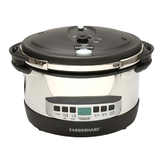 Farberware programmable best sale pressure cooker manual