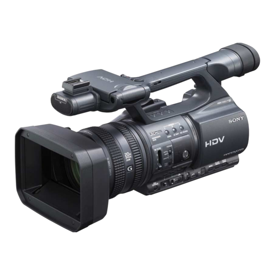 SONY HANDYCAM HDR-FX1000 SERVICE MANUAL Pdf Download | ManualsLib