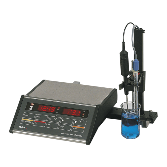 Knick 765 Laboratory pH Meter Manuals