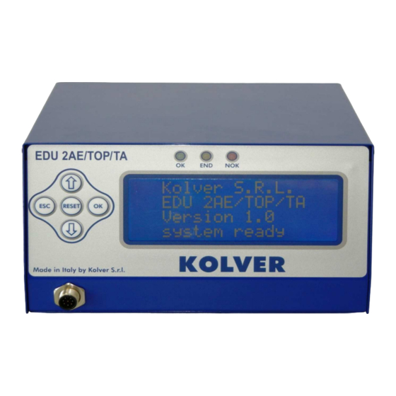 Kolver EDU 2AE/TOP Manual