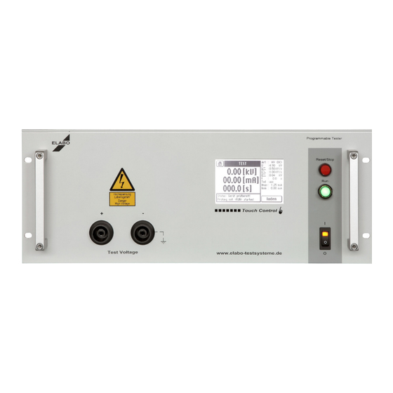 User Manuals: ELABO G1-1 High Voltage Tester