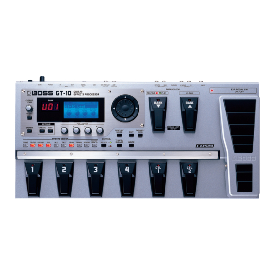 Boss GT-10 Workshop Manual