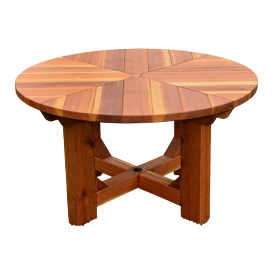 Forever Redwood THE SUNSET PATIO TABLES Assembly Instructions