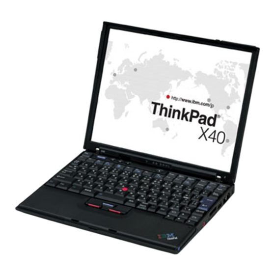 IBM ThinkPad X20 Install Manual