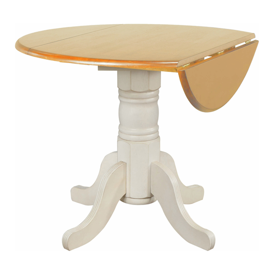 Sunset Furniture Sunset Trading DLU-TPD-4242-B Assembly Instruction