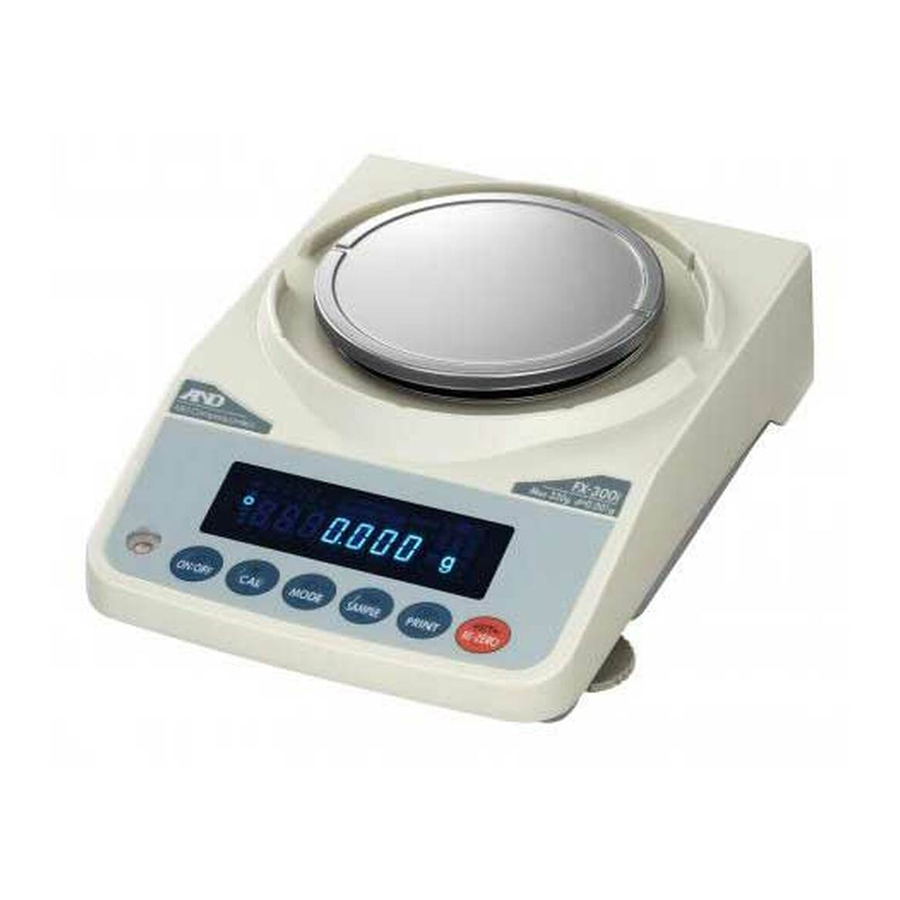A&D FZ-3000iWP Instruction Manual