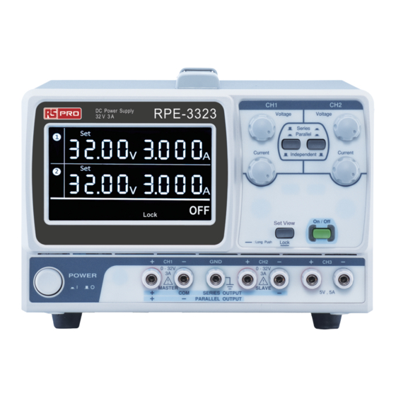 RS PRO RPE-1326 Instruction Manual