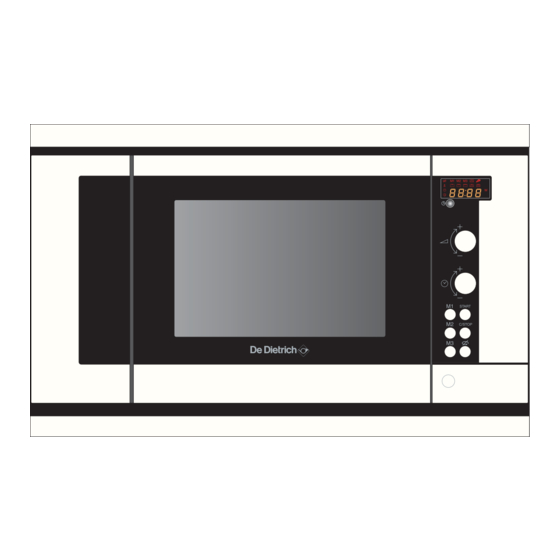 DeDietrich DME315WE1 Operating And Installing Instructions