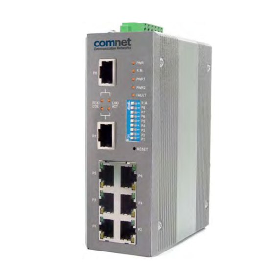 Comnet CWFE8MS/DIN Installation And Operation Manual