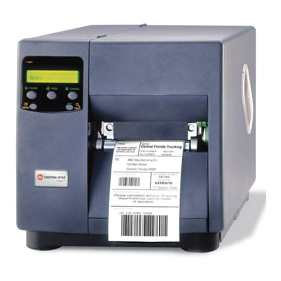 Datamax I-Class Quick Start Manual