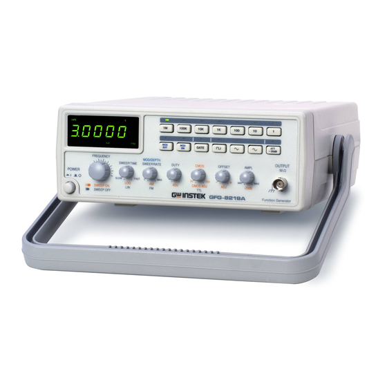 GW Instek GFG-8215A Instruction Manual