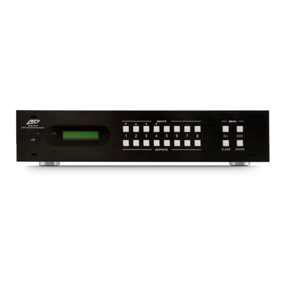 RTI VHD-8 Installation And Operation Manual