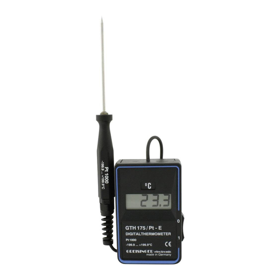 GREISINGER GTH 175/Pt Series Operating Manual