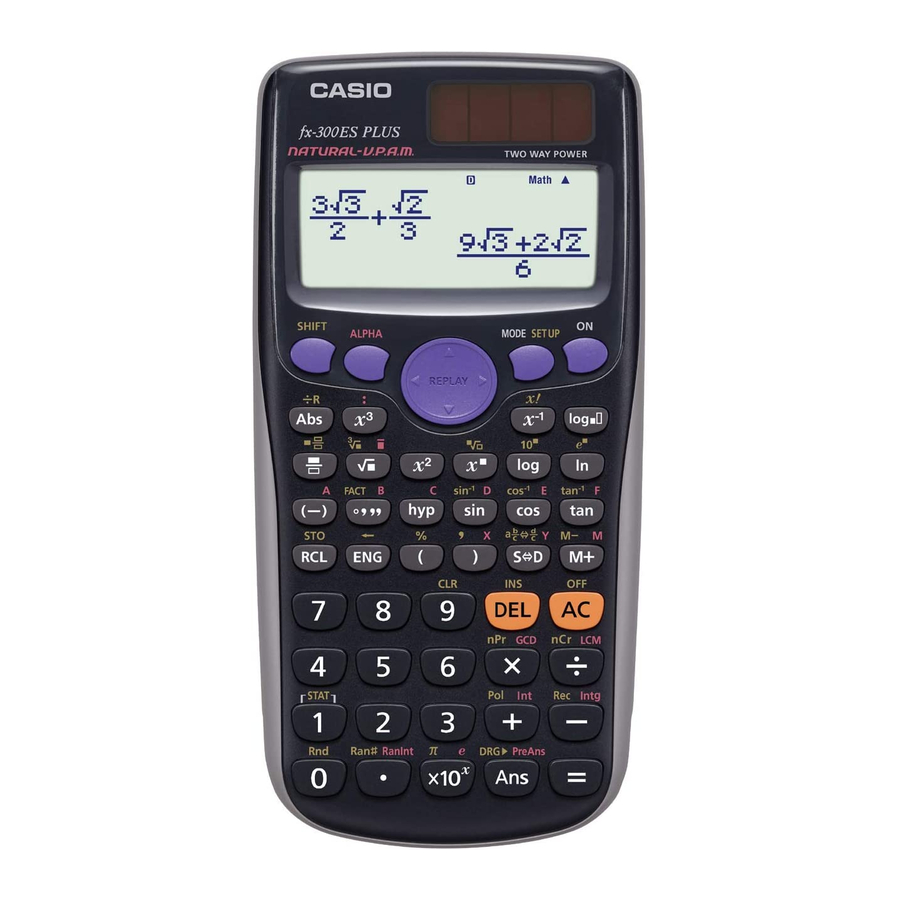 Casio fx 570 es plus manual sale