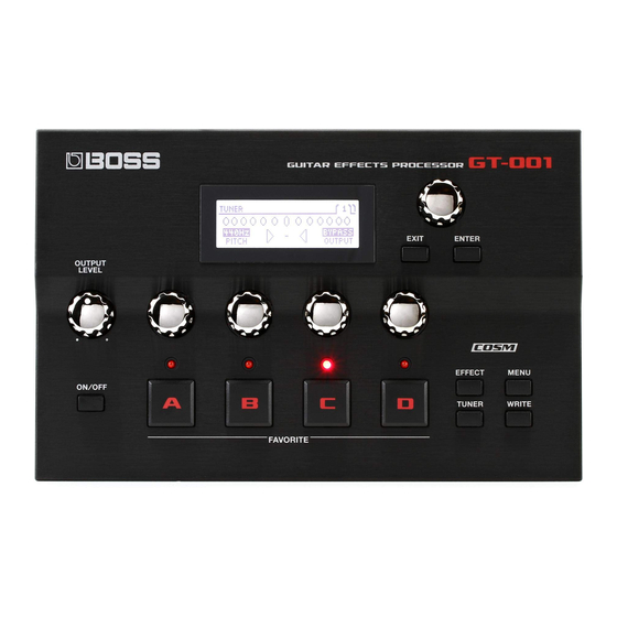 Roland GT-001 Quick Start Manual