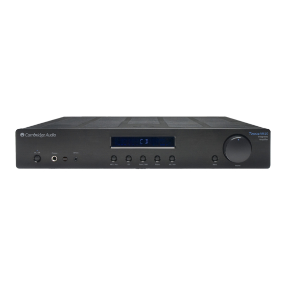 Cambridge Audio Topaz AM10 Quick Start Manual