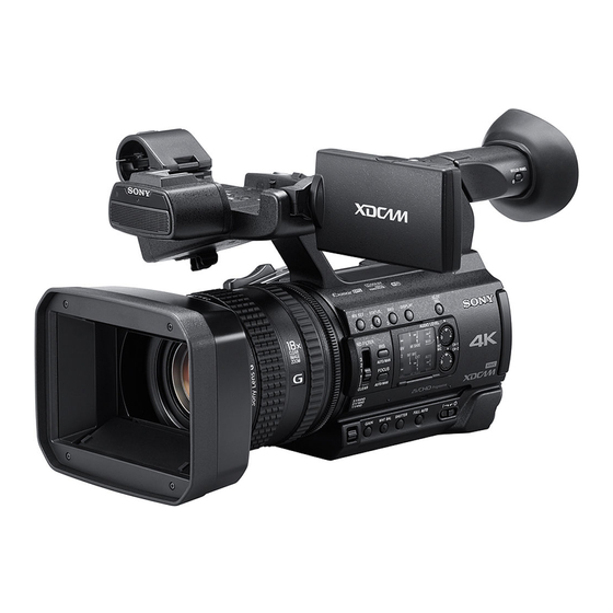 Sony PXW-Z150 XDCAM 4K HDR Camcorder Manuals