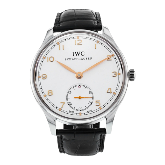 iwc Portuguese Hand-Wound Operating Instructions Manual