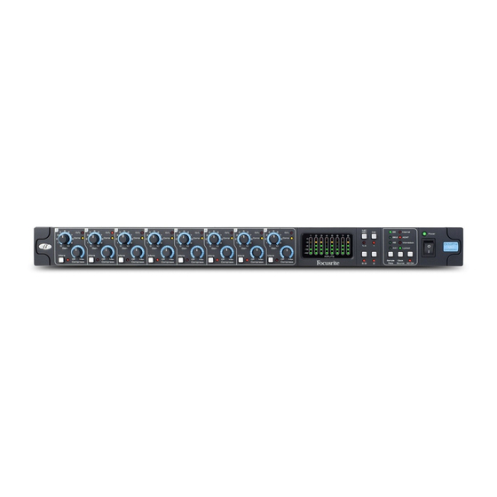 Focusrite OctoPre MkII Dynamic Important Safety Instructions Manual