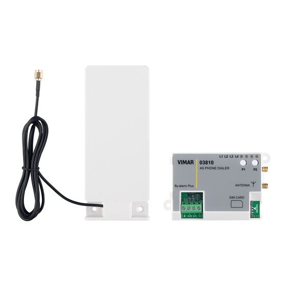 Vimar BY-ALARM PLUS Quick Start Manual
