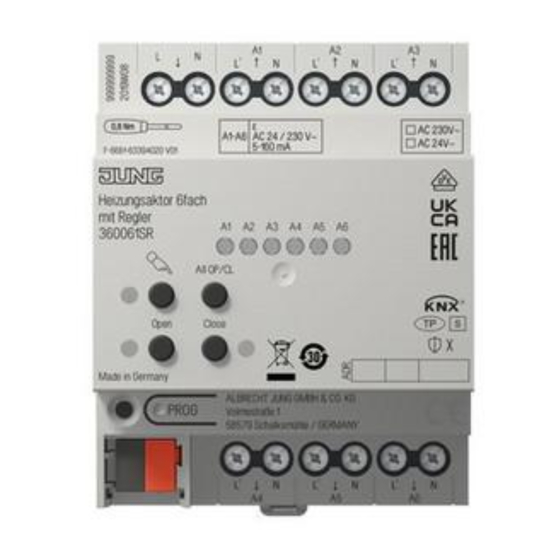 Jung KNX 360061SR Operating Instructions Manual