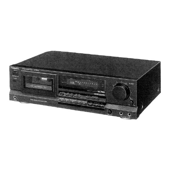 Technics RS-BR465 Operating Instructions Manual