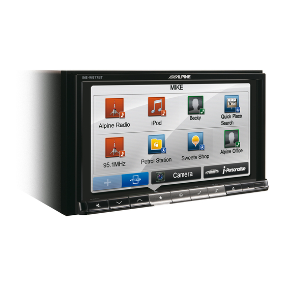 Alpine INE-W977BT User Manual