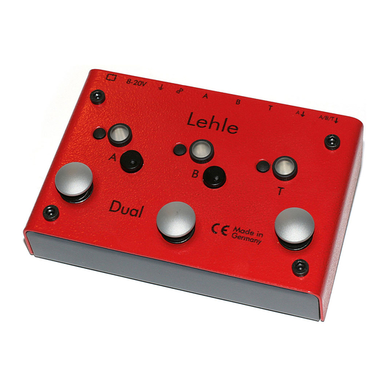 Lehle Dual SGoS Operating Instructions