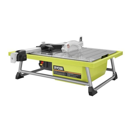 Ryobi WS722 Operator's Manual