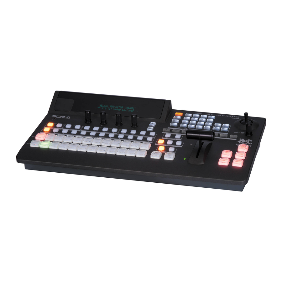 FOR-A HVS-XT100 Operation Manual