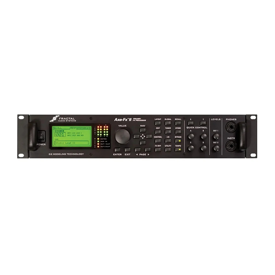 Fractal Audio AXE-FX II Quick Reference Manual