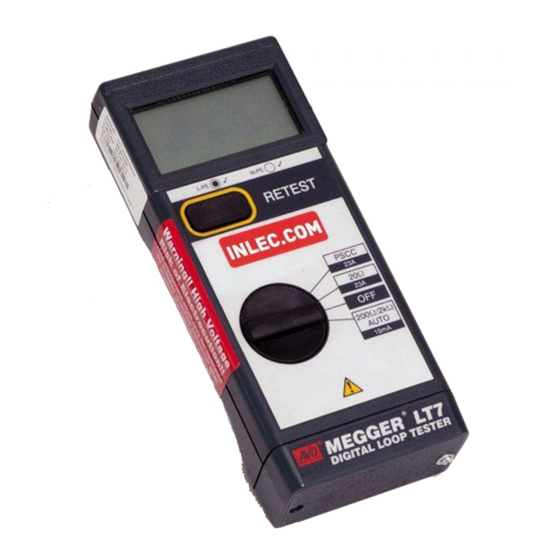 Megger LT7 User Manual
