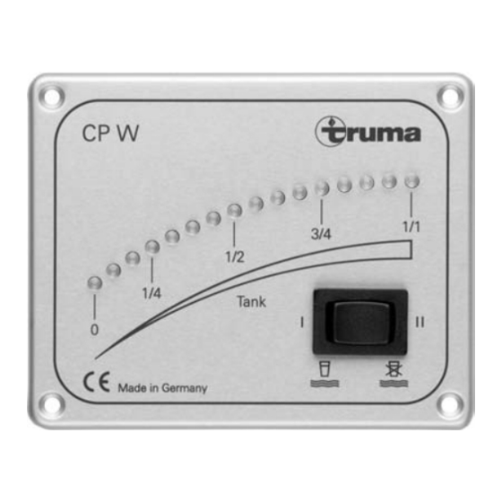Truma CP W Operating Instructions & Installation Instructions