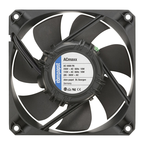 User Manuals: ebm-papst A4D450-AU01-02 AC Axial Fan