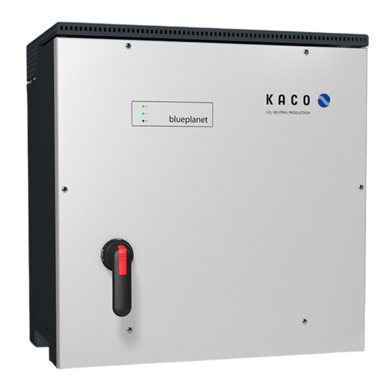 Kaco blueplanet 87.0 TL3 Quick Manual