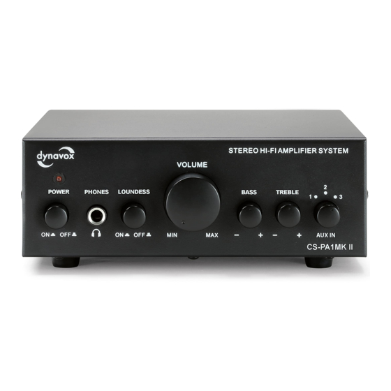 DynaVox CS-PA1 MKII Instructions For Use Manual