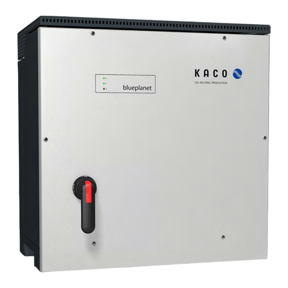 Kaco blueplanet 87.0 TL3 Manual